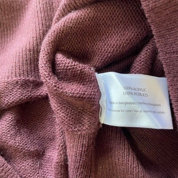 Isaac Mizrahi Womens Sweater XL Maroon Crewneck - Picture 6 of 7